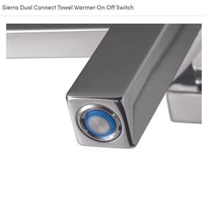 Sierra Towel Warmer, Gold, Dual Connection, 8 Bars