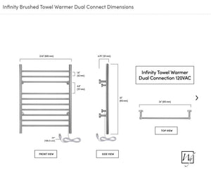 Infinity Dual Connection Towel Warmer Rack