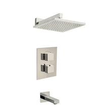 Load image into Gallery viewer, Quadro Thermostatic Tub And Shower Set With 2-way Diverter Volume Control