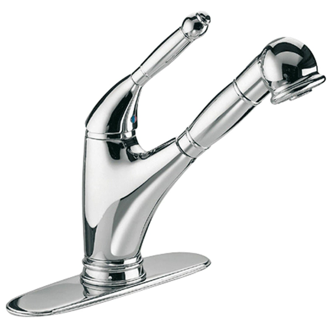 Single Handle Pull-out Spray Kitchen Faucet In Chrome - USCR576
