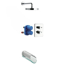 Load image into Gallery viewer, Morgana Thermostatic Tub And Shower Set With 2-way Diverter Volume Control