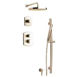 Novello Thermostatic Shower With 3/4" Ceramic Disc Volume Control, 3-way Diverter And Slide Bar