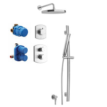Load image into Gallery viewer, Novello Thermostatic Shower With 3/4&quot; Ceramic Disc Volume Control, 3-way Diverter And Slide Bar