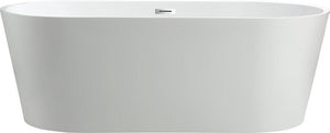 67" Freestanding Bathtub – Overflow W/Chrome Finish and Adjustable Leveling Legs