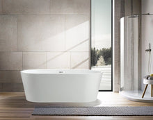 Load image into Gallery viewer, 67&quot; Freestanding Bathtub – Overflow W/Chrome Finish and Adjustable Leveling Legs