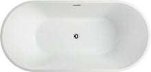 Load image into Gallery viewer, 67&quot; Freestanding Bathtub – Overflow W/Chrome Finish and Adjustable Leveling Legs