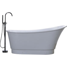 Load image into Gallery viewer, Vanity Art 67&quot; Freestanding Acrylic Modern Bathtub with Chrome Finish