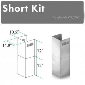 ZLINE 2-12 in. Short Chimney Pieces for 7 ft. to 8 ft. Ceilings (SK-KN)