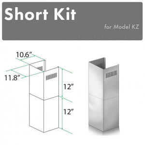 ZLINE 2-12 in. Short Chimney Pieces for 7 ft. to 8 ft. Ceilings (SK-KZ)