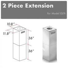 Load image into Gallery viewer, ZLINE 2-36 in. Chimney Extensions for 10 ft. to 12 ft. Ceilings (2PCEXT-GL9i)