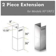 Load image into Gallery viewer, ZLINE 2-36 in. Chimney Extensions for 10 ft. to 12 ft. Ceilings (2PCEXT-KF1)