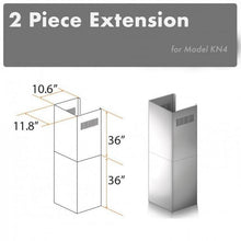 Load image into Gallery viewer, ZLINE 2-36 in. Chimney Extensions for 10 ft. to 12 ft. Ceilings (2PCEXT-KN4)