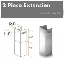 Load image into Gallery viewer, ZLINE 2-36 in. Chimney Extensions for 10 ft. to 12 ft. Ceilings (2PCEXT-KN)