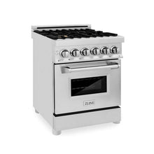 Load image into Gallery viewer, ZLINE 24&quot; 2.8 cu. ft. Dual Fuel Range with Gas Stove and Electric Oven in Stainless Steel (RA24)