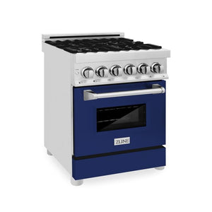 ZLINE 24" 2.8 cu. ft. Dual Fuel Range with Gas Stove and Electric Oven in Stainless Steel (RA24)