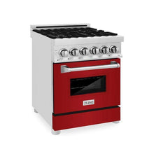 Load image into Gallery viewer, ZLINE 24&quot; 2.8 cu. ft. Dual Fuel Range with Gas Stove and Electric Oven in Stainless Steel (RA24)