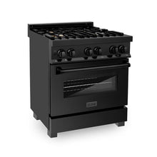 Load image into Gallery viewer, ZLINE 30&quot; Black Stainless Dual Fuel Range