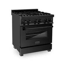 Load image into Gallery viewer, ZLINE 30&quot; Black Stainless Dual Fuel Range