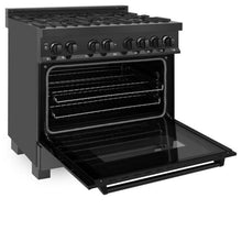 Load image into Gallery viewer, ZLINE 36&quot; Black Stainless Dual Fuel Range