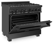 Load image into Gallery viewer, ZLINE 36&quot; Black Stainless Dual Fuel Range