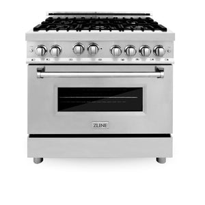 ZLINE 36" Professional Gas on Gas Range in Stainless Steel