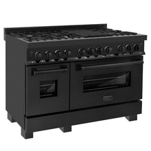Load image into Gallery viewer, ZLINE 48&quot; Black Stainless Dual Fuel Range