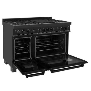 ZLINE 48" Black Stainless Dual Fuel Range