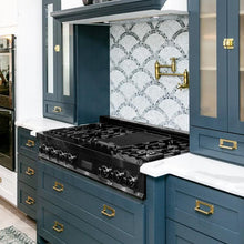 Load image into Gallery viewer, ZLINE 48&quot; Porcelain Rangetop in Black Stainless  with 7 Gas Burners