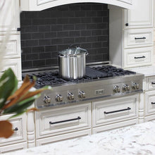 Load image into Gallery viewer, ZLINE 48&quot; Porcelain Gas Stovetop in DuraSnow® Stainless Steel with 7 Gas Burners