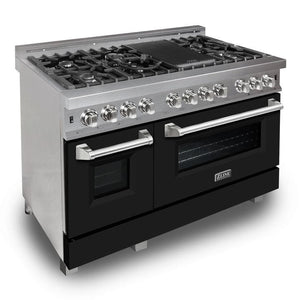 ZLINE 48" Professional Dual Fuel Range in DuraSnow® Stainless Steel