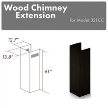 Load image into Gallery viewer, ZLINE 61 in. Wooden Chimney Extension for Ceilings up to 12.5 ft. (321CC-E)