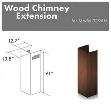 Load image into Gallery viewer, ZLINE 61 in. Wooden Chimney Extension for Ceilings up to 12.5 ft. (329AH-E)