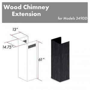 ZLINE 61 in. Wooden Chimney Extension for Ceilings up to 12.5 ft. (349DD-E)