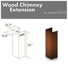 Load image into Gallery viewer, ZLINE 61&quot; Wooden Chimney Extension for Ceilings up to 12.5 ft. (355VV-E)