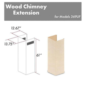 ZLINE 61 in. Wooden Chimney Extension for Ceilings up to 12.5 ft. (369AW-E)
