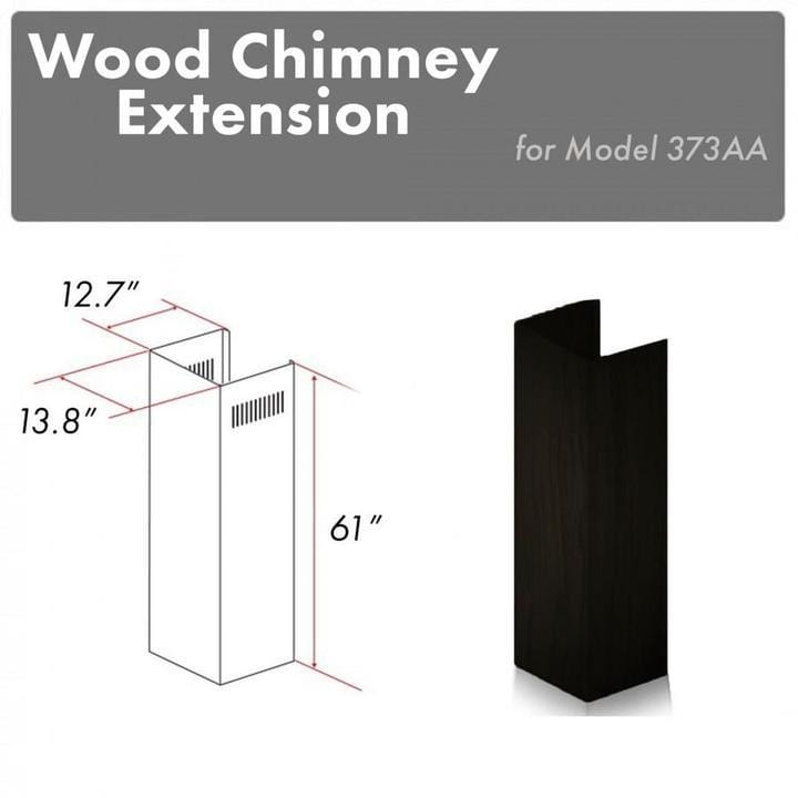 ZLINE 61 in. Wooden Chimney Extension for Ceilings up to 12.5 ft. (373AA-E)