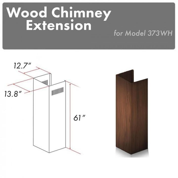 ZLINE 61 in. Wooden Chimney Extension for Ceilings up to 12.5 ft. (373WH-E)