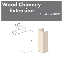 Load image into Gallery viewer, ZLINE 61 in. Wooden Chimney Extension for Ceilings up to 12.5 ft. (KBUF-E)