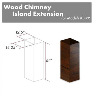 ZLINE 61 in. Wooden Chimney Extension for Ceilings up to 12.5 ft. (KBiRR-E)