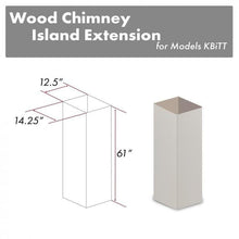 Load image into Gallery viewer, ZLINE 61 in. Wooden Chimney Extension for Ceilings up to 12.5 ft. (KBiTT-E)