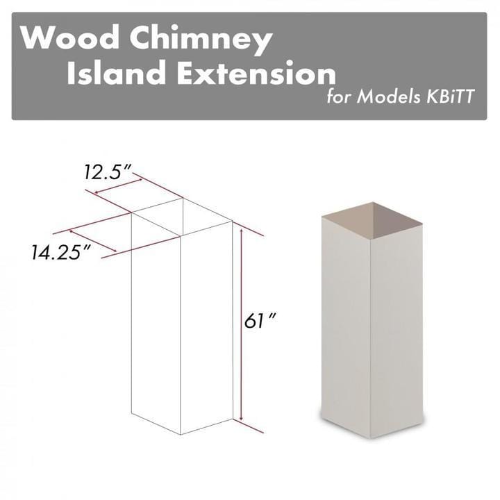 ZLINE 61 in. Wooden Chimney Extension for Ceilings up to 12.5 ft. (KBiTT-E)