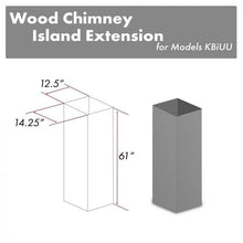 Load image into Gallery viewer, ZLINE 61 in. Wooden Chimney Extension for Ceilings up to 12.5 ft. (KBiUU-E)