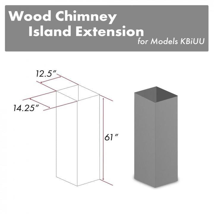 ZLINE 61 in. Wooden Chimney Extension for Ceilings up to 12.5 ft. (KBiUU-E)