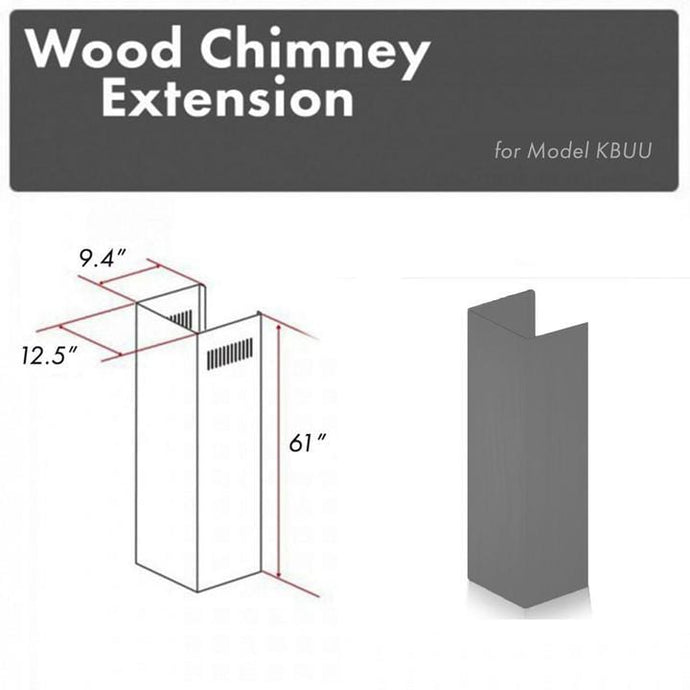 ZLINE 61 in. Wooden Chimney Extension for Ceilings up to 12.5 ft. (KBUU-E)