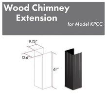 Load image into Gallery viewer, ZLINE 61 in. Wooden Chimney Extension for Ceilings up to 12 ft. (KPCC-E)