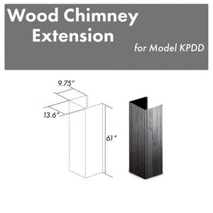ZLINE 61 in. Wooden Chimney Extension for Ceilings up to 12 ft. (KPDD-E)
