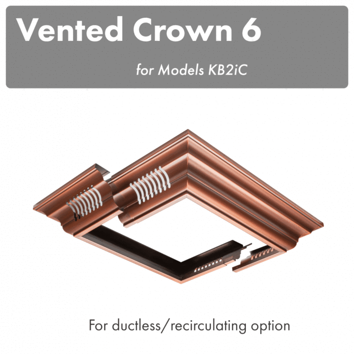 ZLINE Vented Crown Molding Profile 6 for Island Mount Range Hood (CM6V-KB2iC)