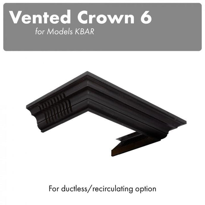 ZLINE Vented Crown Molding Profile 6 for Wall Mount Range Hood (CM6V-KBAR)