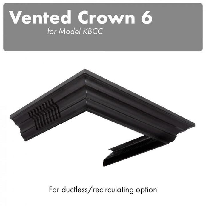 ZLINE Vented Crown Molding Profile 6 for Wall Mount Range Hood (CM6V-KBCC)
