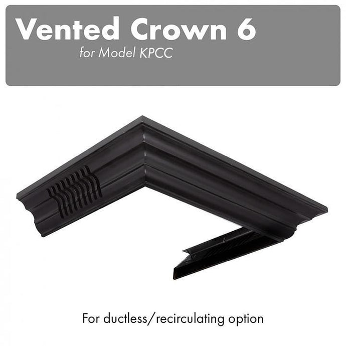ZLINE Vented Crown Molding Profile 6 for Wall Mount Range Hood (CM6V-KPCC)